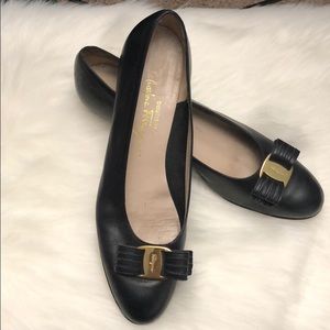 Salvatore Ferragamo Boutique Black Leather Heels
